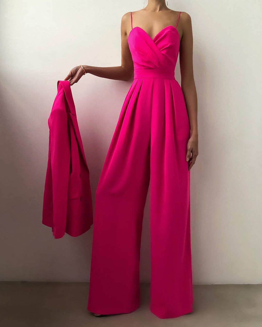 Black Jumpsuit Women Elegant Wide Leg Overall Casual Chic 5