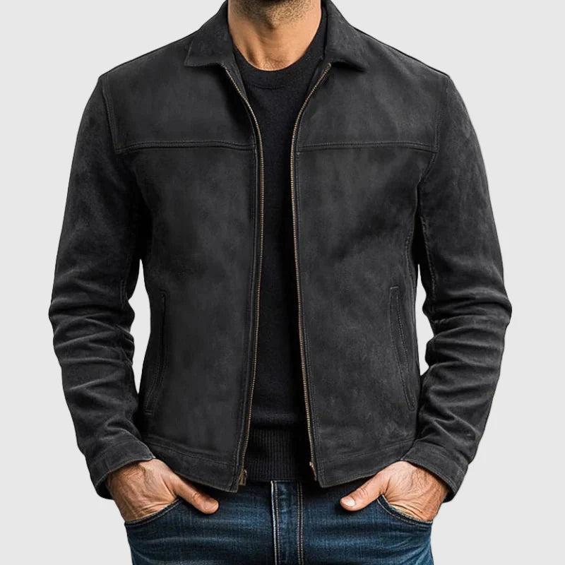 Black Knight Jacket Timeless Classic Style Vegan Leather Full-Zip 1