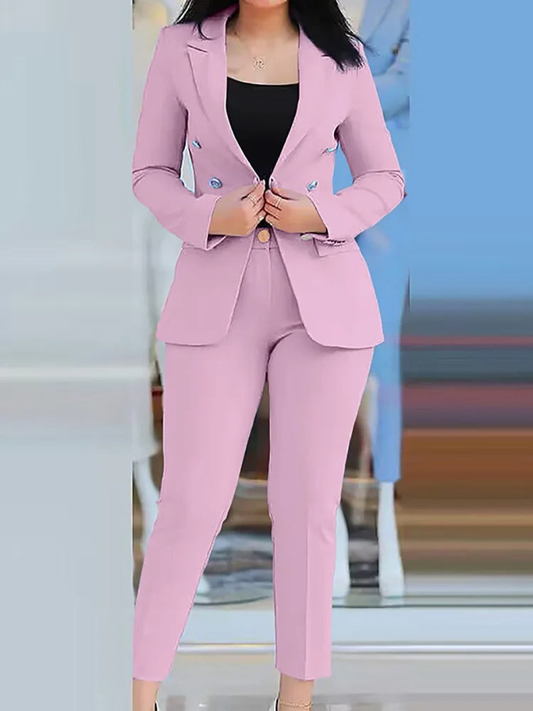 Blazer Set for Women Tailored Chic Professional Look with Matching Pants 7