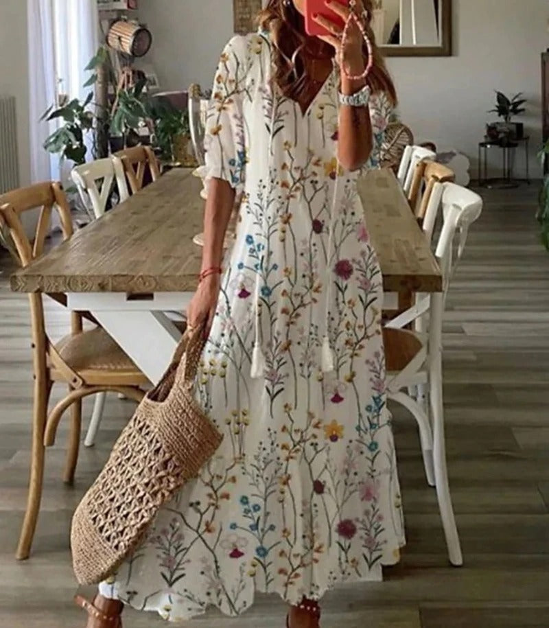 Bohemian Maxi Dress Women Effortless Summer Style Comfortable Fit 4