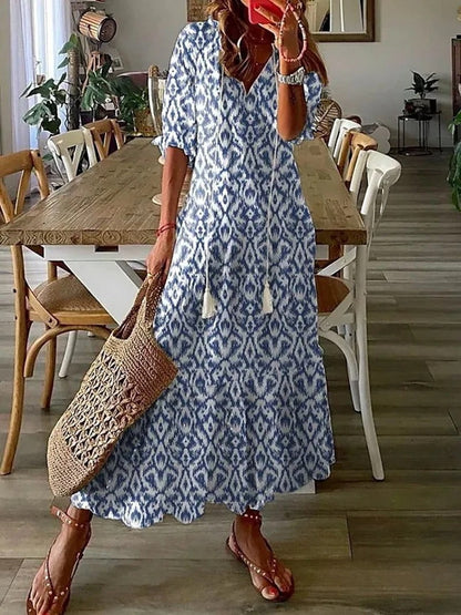 Bohemian Maxi Dress Women Effortless Summer Style Comfortable Fit 6