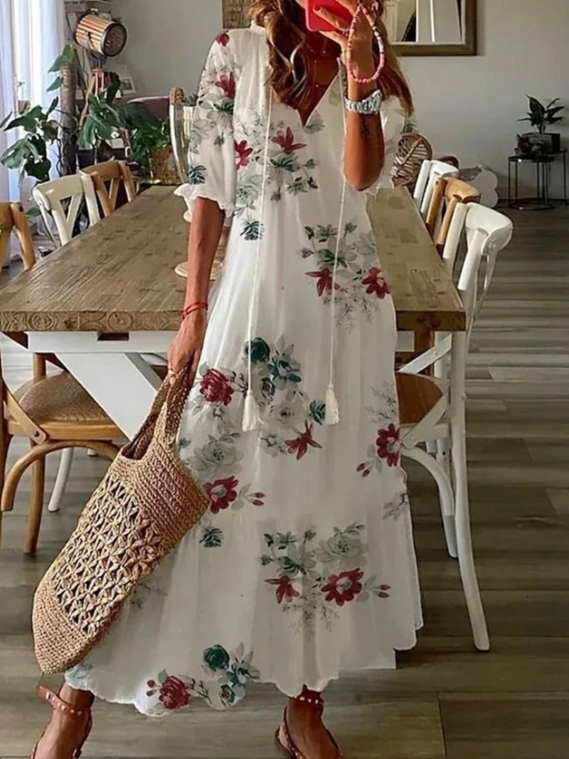 Bohemian Maxi Dress Women Effortless Summer Style Comfortable Fit 7