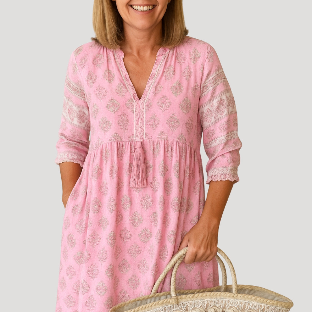 Boho Midi Dress Women Summer Casual Lightweight with Pockets 5