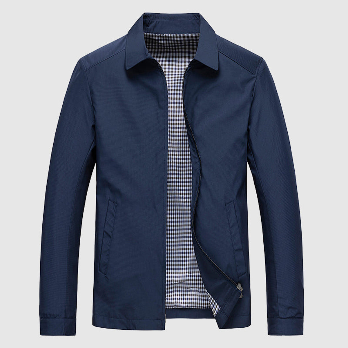 Business Fall Jacket Men Elegant Structured Design Lightweight Polyester 0