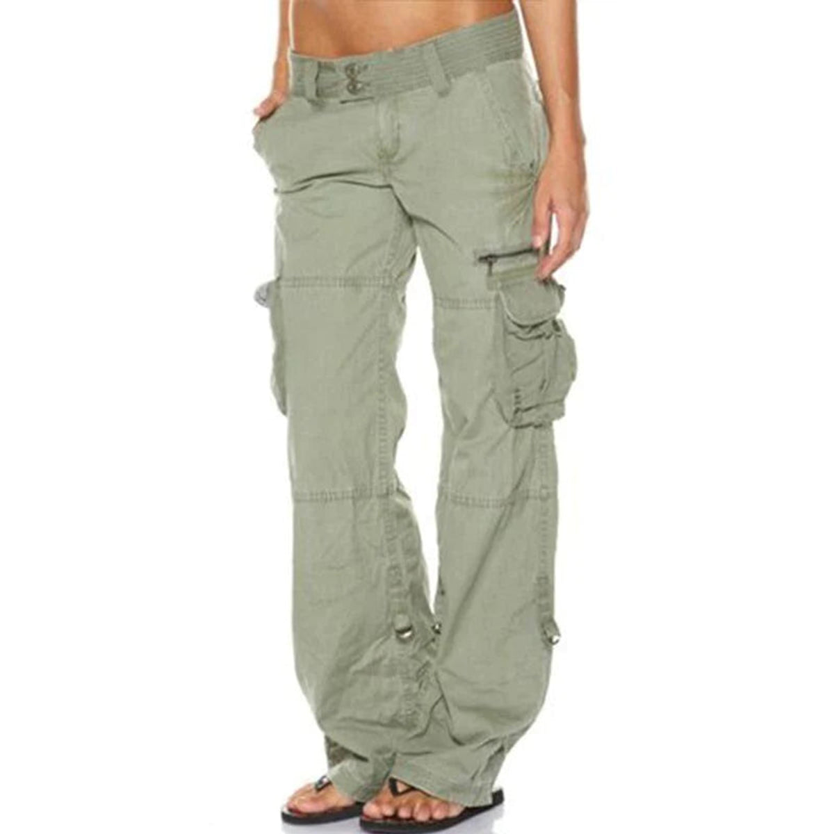 Cargo Pants for Women - High Waist Streetwear Trousers with Utility Pockets 2