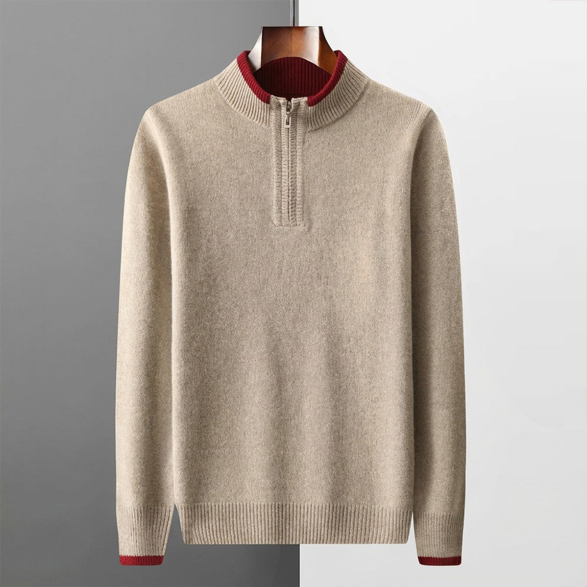 Cashmere Quarter Zip Sweater Women Soft Warm Luxe Style 0