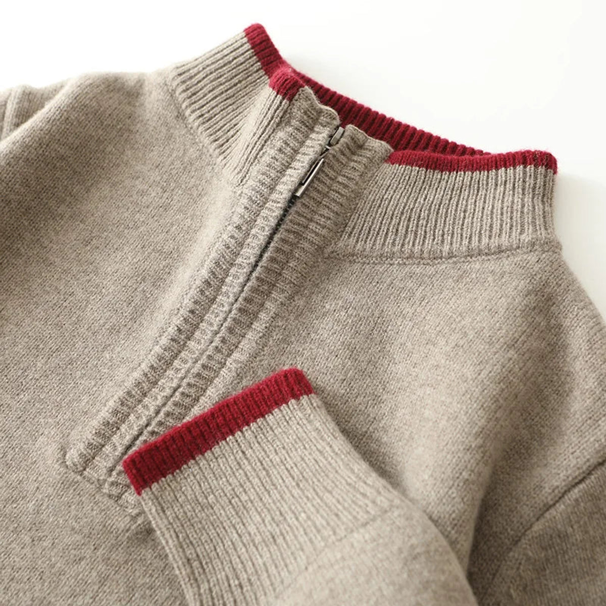 Cashmere Quarter Zip Sweater Women Soft Warm Luxe Style 1