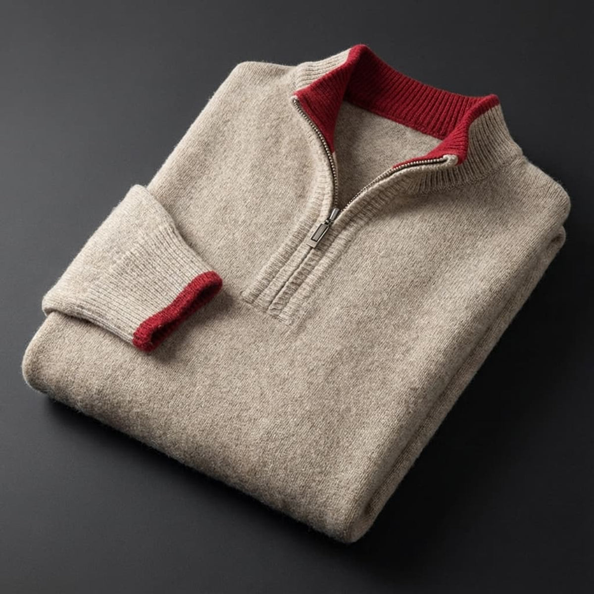 Cashmere Quarter Zip Sweater Women Soft Warm Luxe Style 3