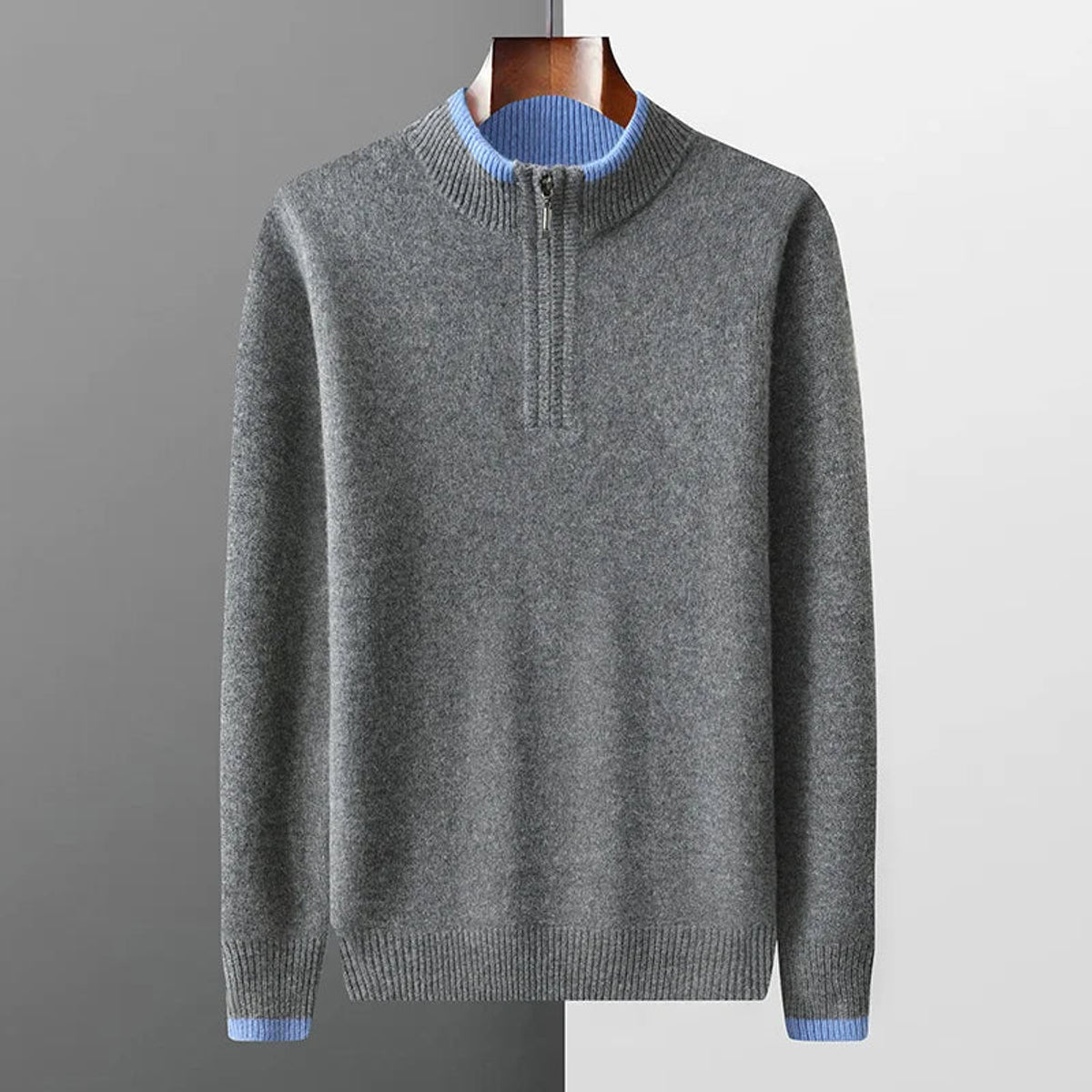 Cashmere Quarter Zip Sweater Women Soft Warm Luxe Style 6