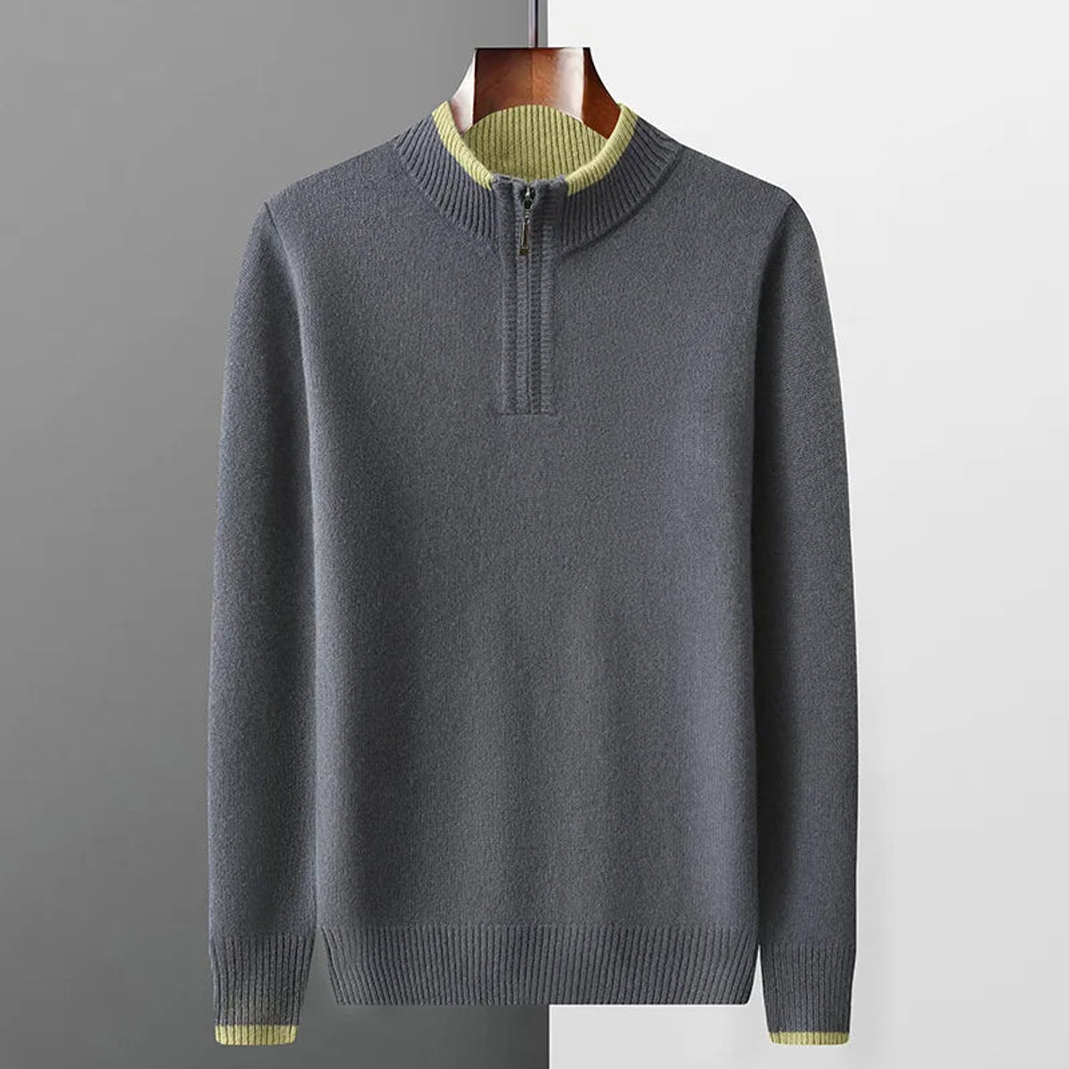 Cashmere Quarter Zip Sweater Women Soft Warm Luxe Style 8