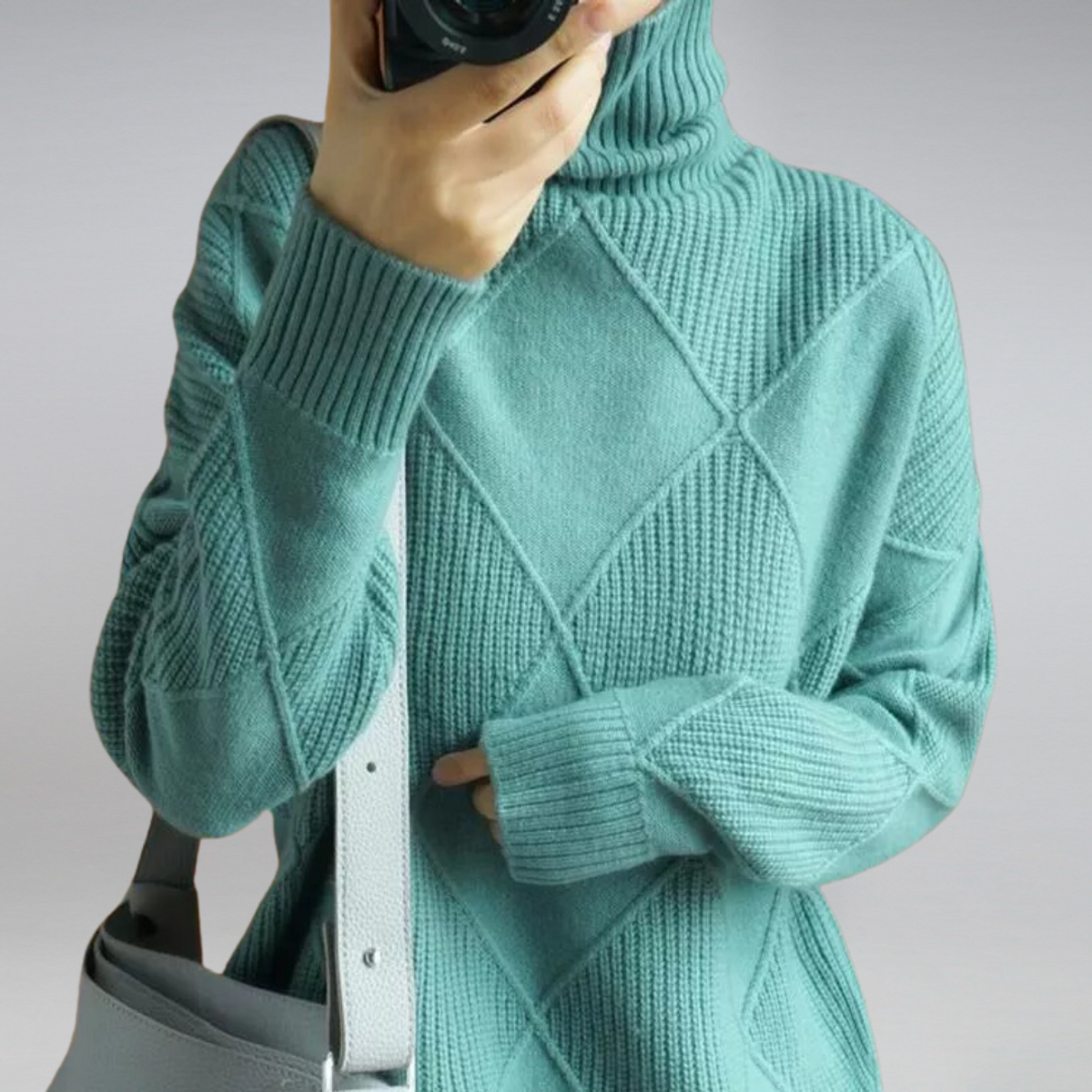 Cashmere Sweater Women Black Turtleneck Elegant Chic Soft 6