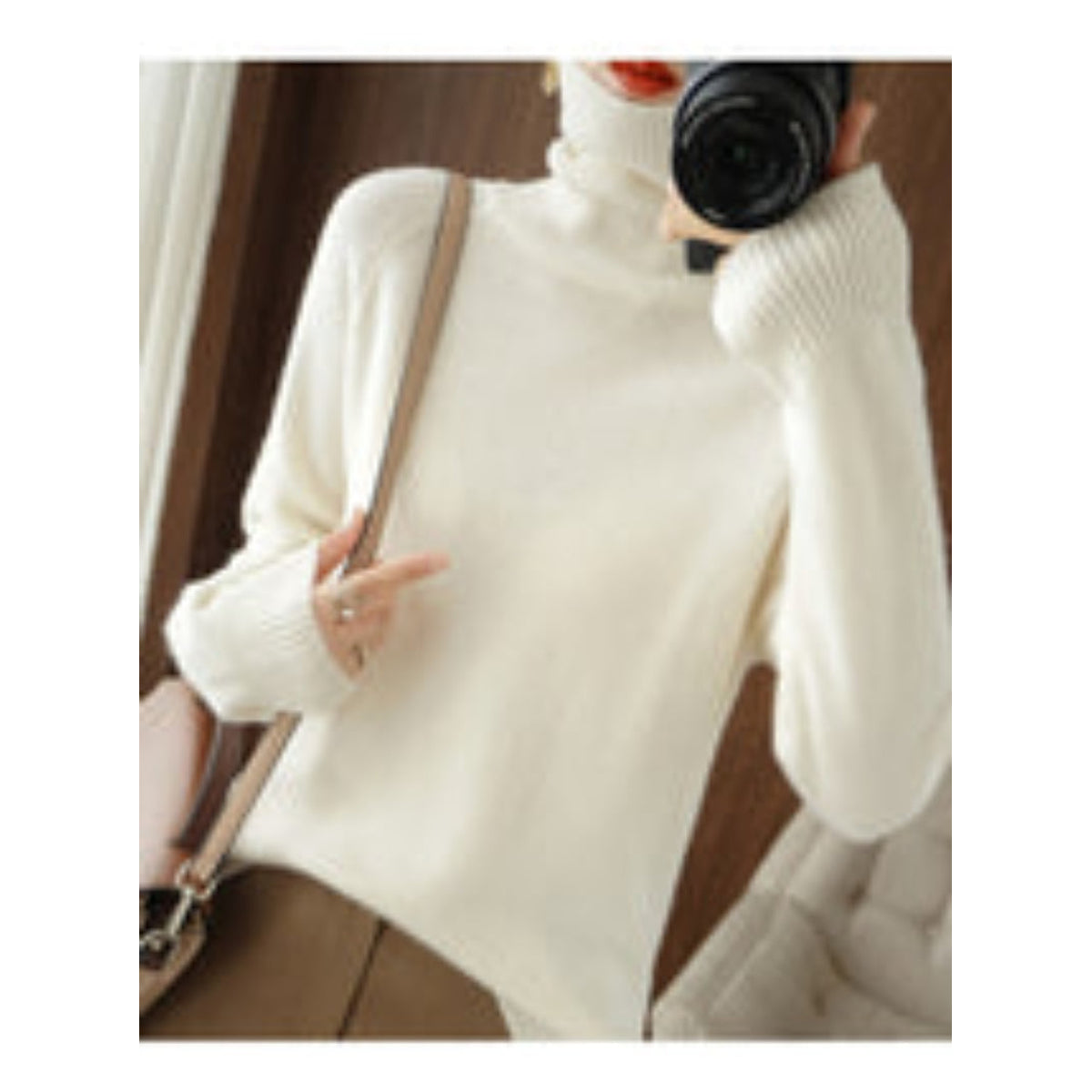 Cashmere Sweater Women Elegant Turtleneck for Fall and Winter Comfort 4