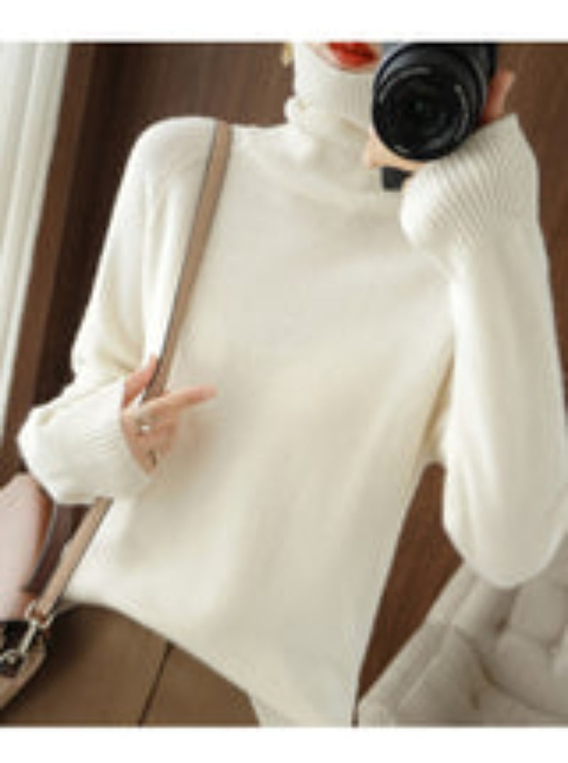 Cashmere Sweater Women Elegant Turtleneck for Fall and Winter Comfort 4