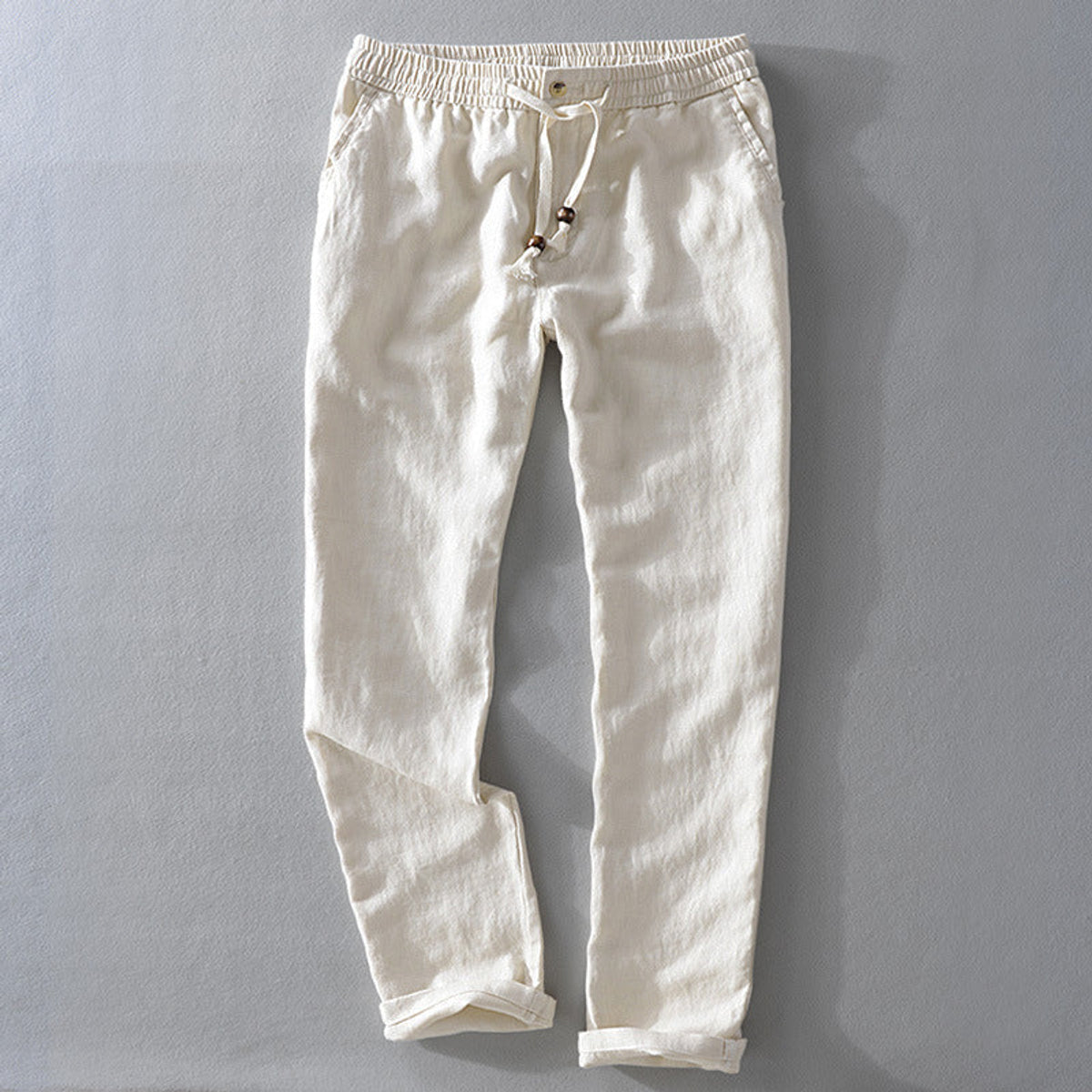 Casual Linen Pants Women Lightweight Stylish Fit Elastic Waist 0