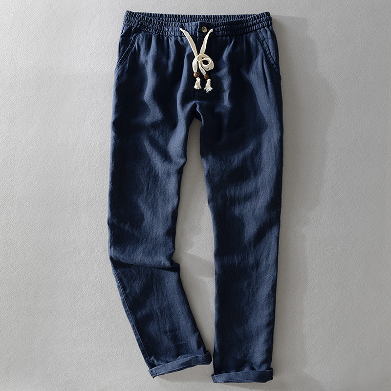 Casual Linen Pants Women Lightweight Stylish Fit Elastic Waist 1