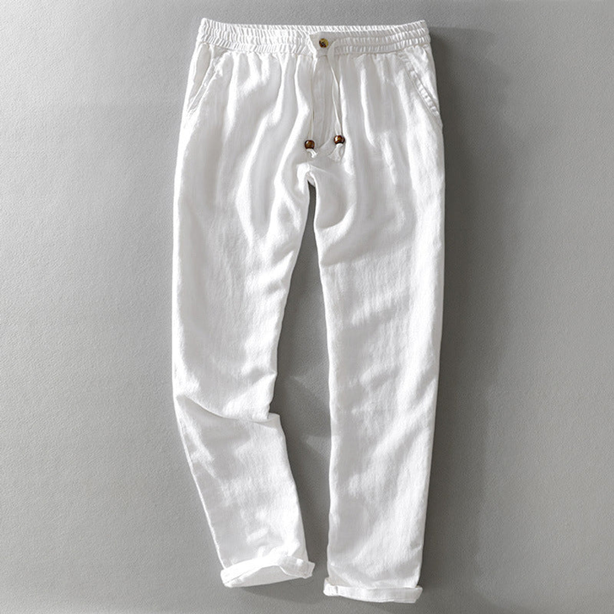 Casual Linen Pants Women Lightweight Stylish Fit Elastic Waist 2