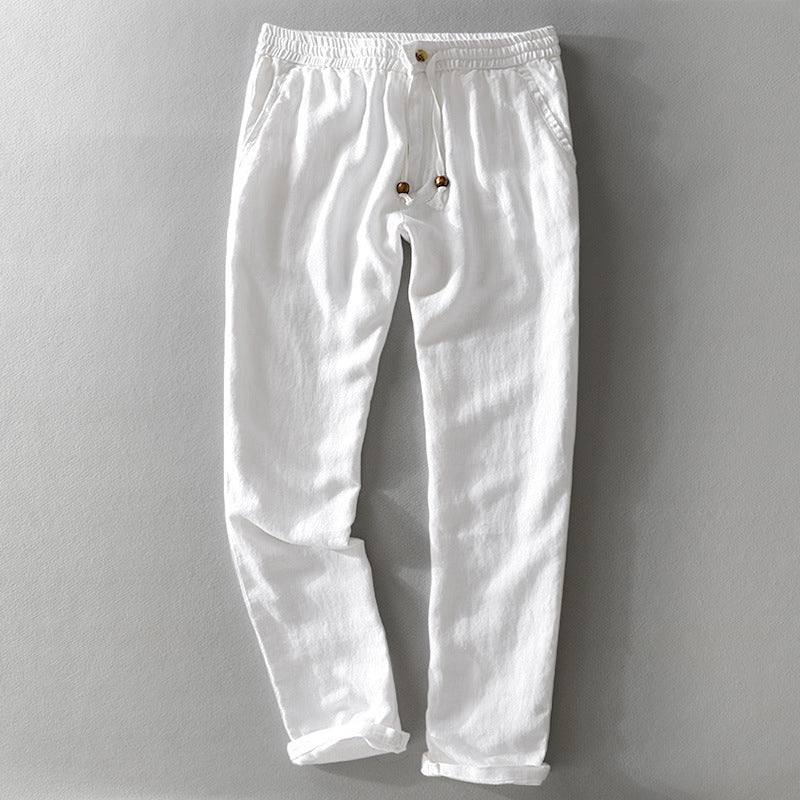 Casual Linen Pants Women Lightweight Stylish Fit Elastic Waist 2