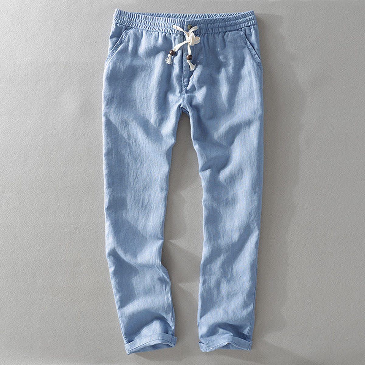 Casual Linen Pants Women Lightweight Stylish Fit Elastic Waist 3