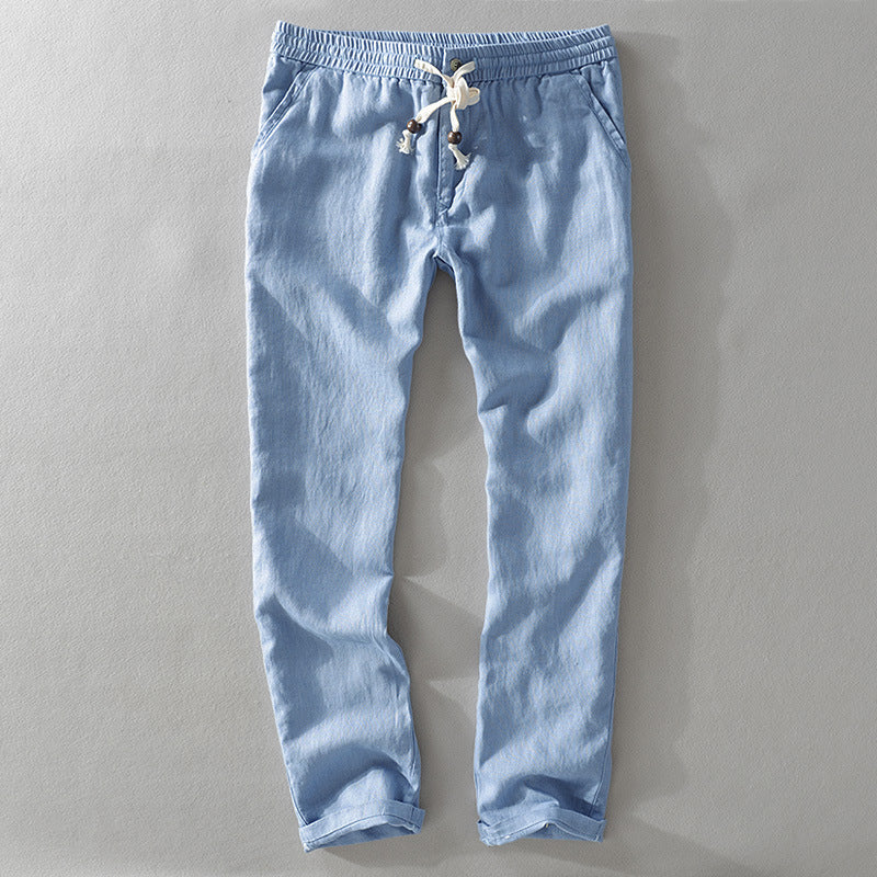 Casual Linen Pants Women Lightweight Stylish Fit Elastic Waist 3