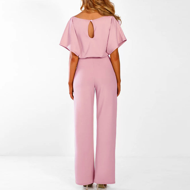 Chic Dark Blue Jumpsuit Women Elegant Comfort Fit for Parties 2