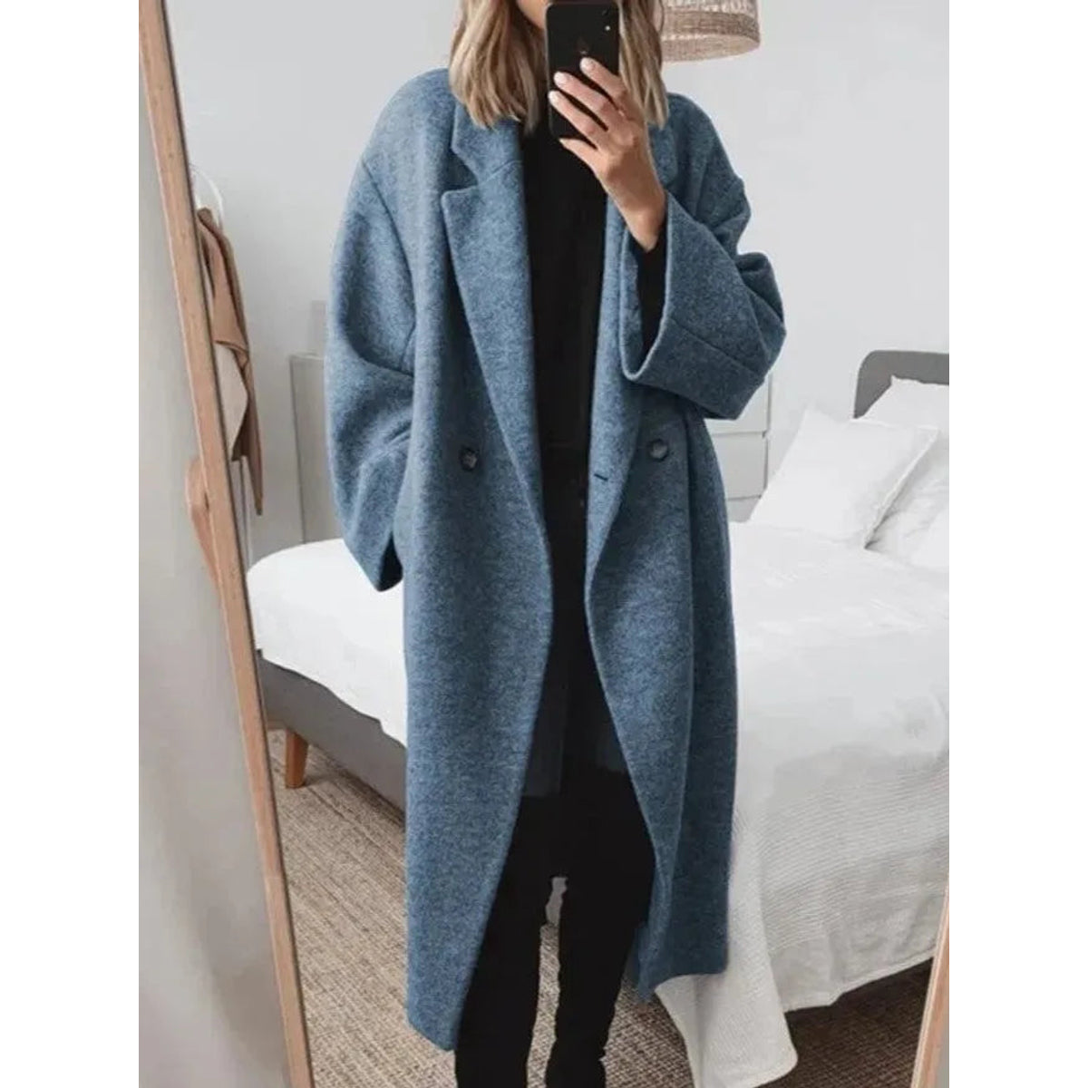 Chic Relaxed Fit Long Coat Women Oversized Elegance Winter Essential 1
