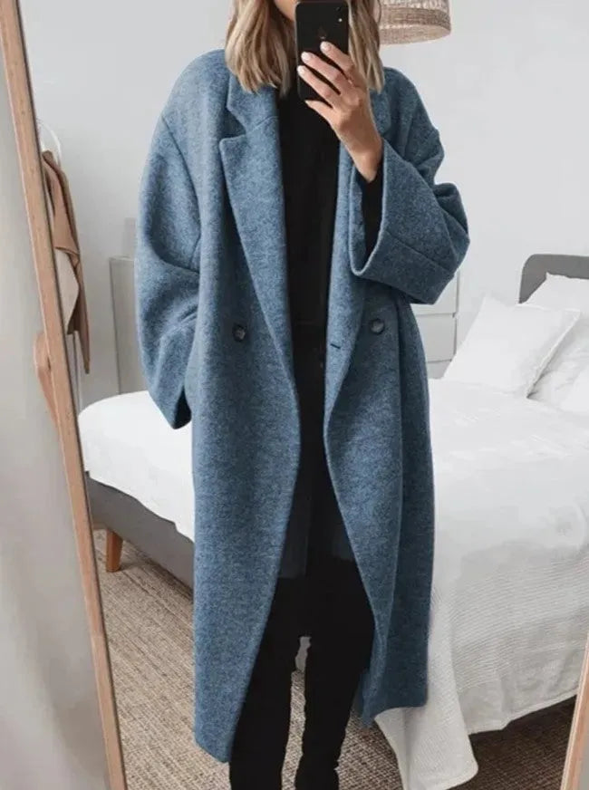 Chic Relaxed Fit Long Coat Women Oversized Elegance Winter Essential 1