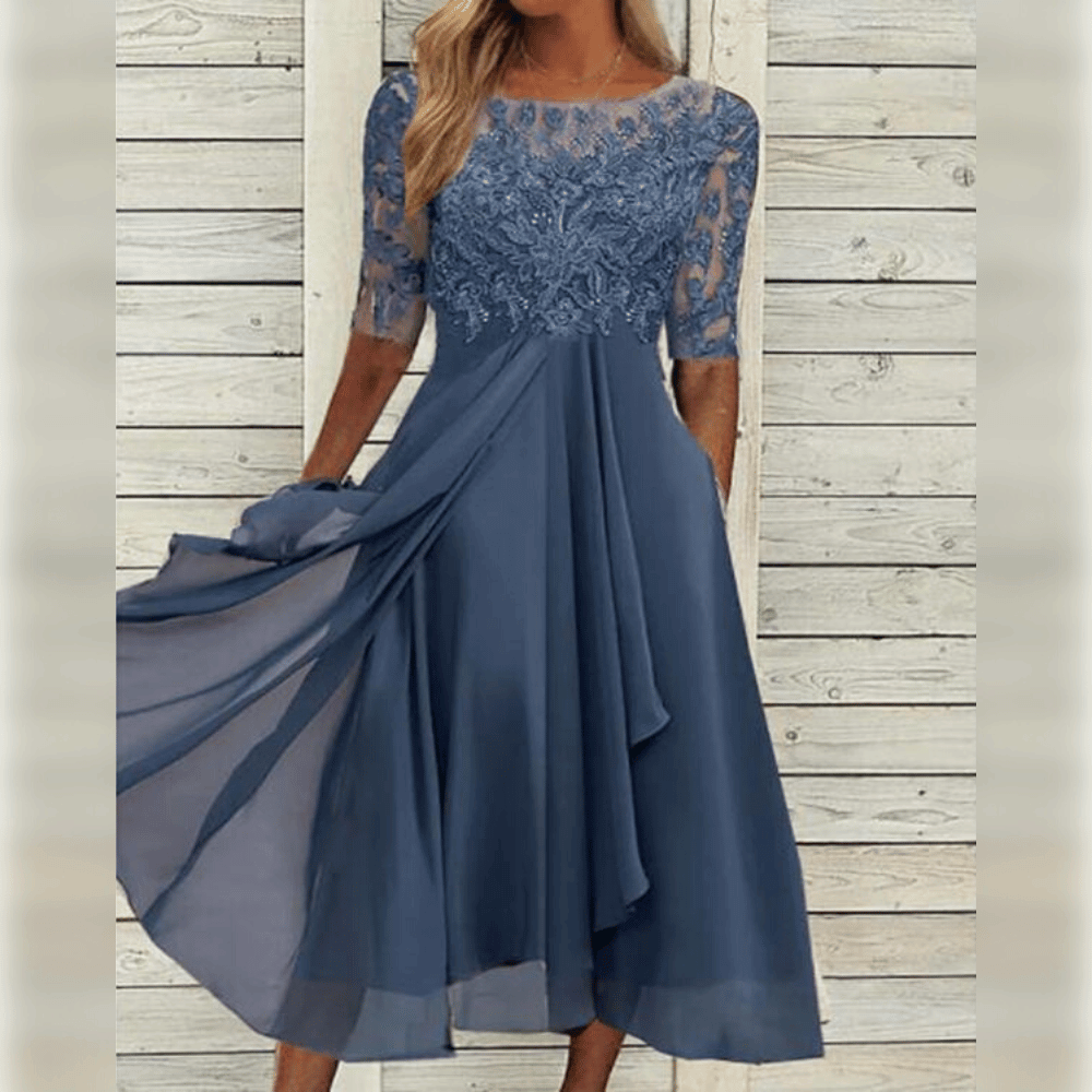 Chiffon Dress Women Elegant Comfortable Design for Summer Cocktail Events 2