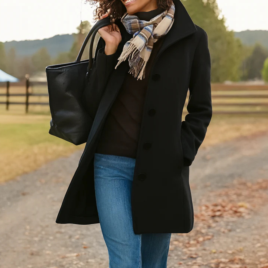Classic Coat Women Timeless Elegance Straight Fit for Fall 4