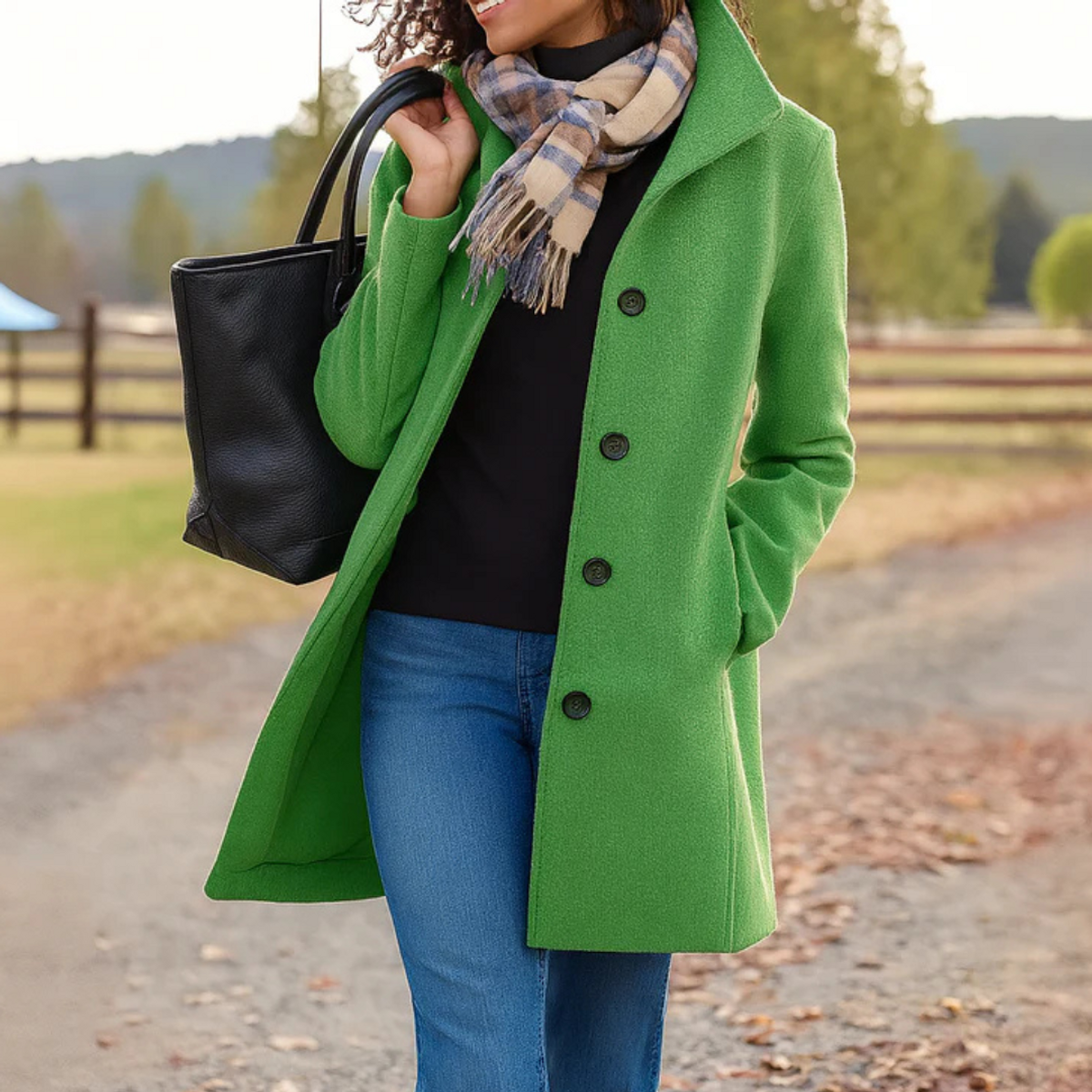 Classic Coat Women Timeless Elegance Straight Fit for Fall 8