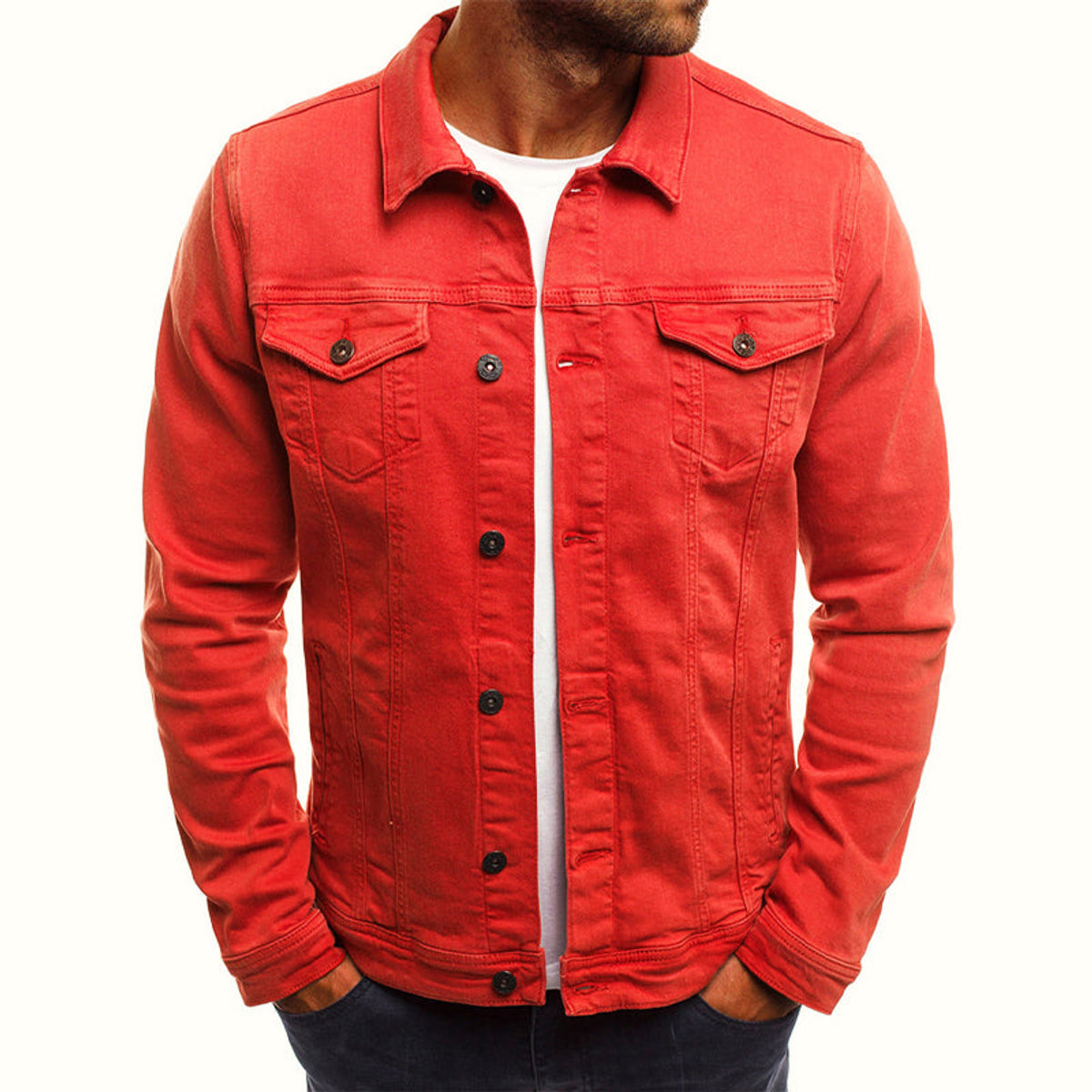 Classic Denim Jacket Women Slim Fit Versatile Colors Modern Style 3