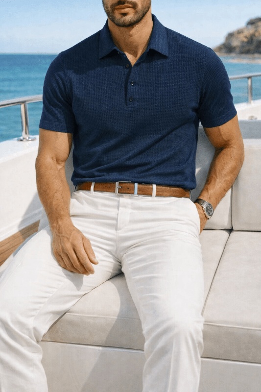 Classic Fit Lightweight Polo Shirt for Men - Breathable Golf Polos 8