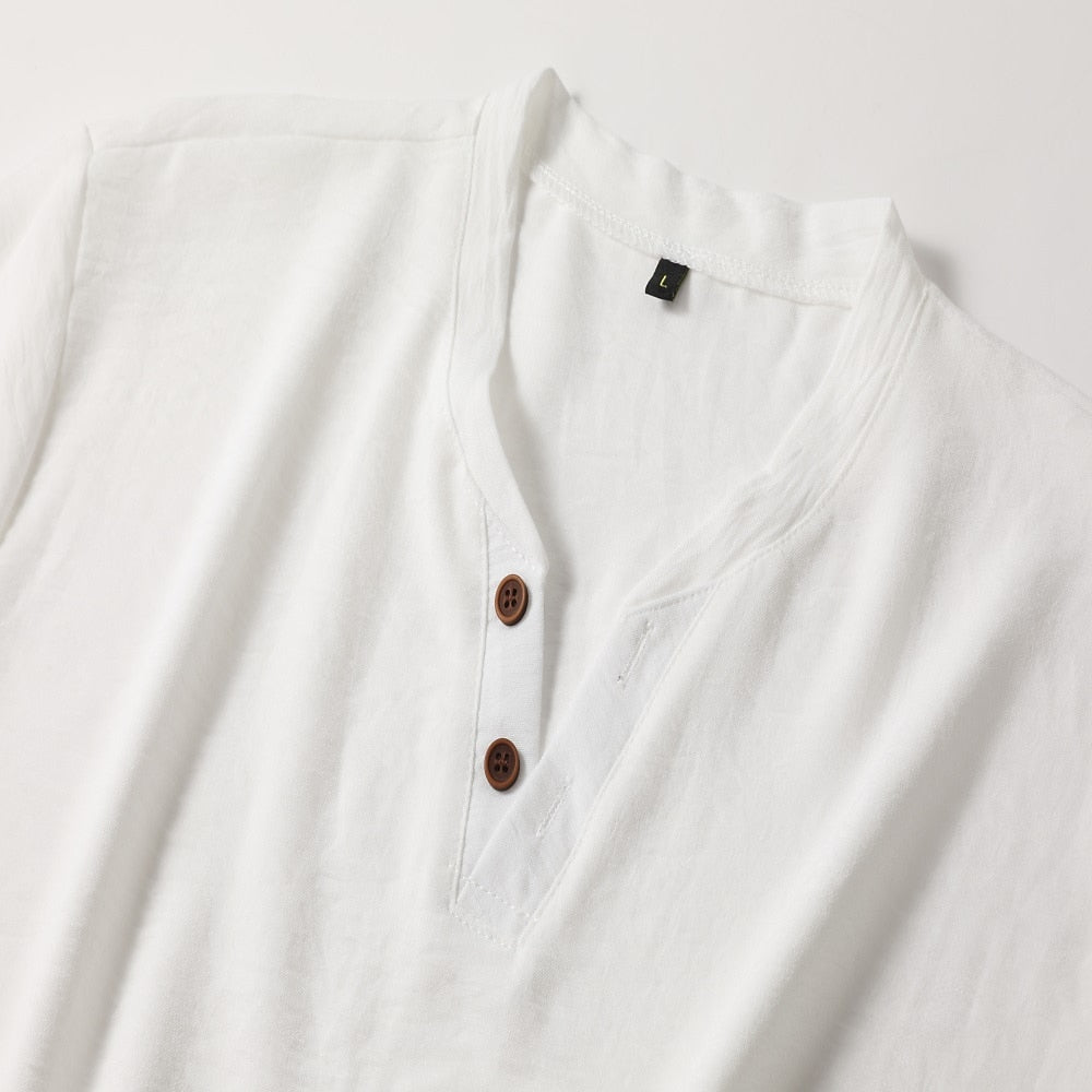 Classic V-Neck Shirt Men Timeless Style Slim Fit Casual Comfort 1