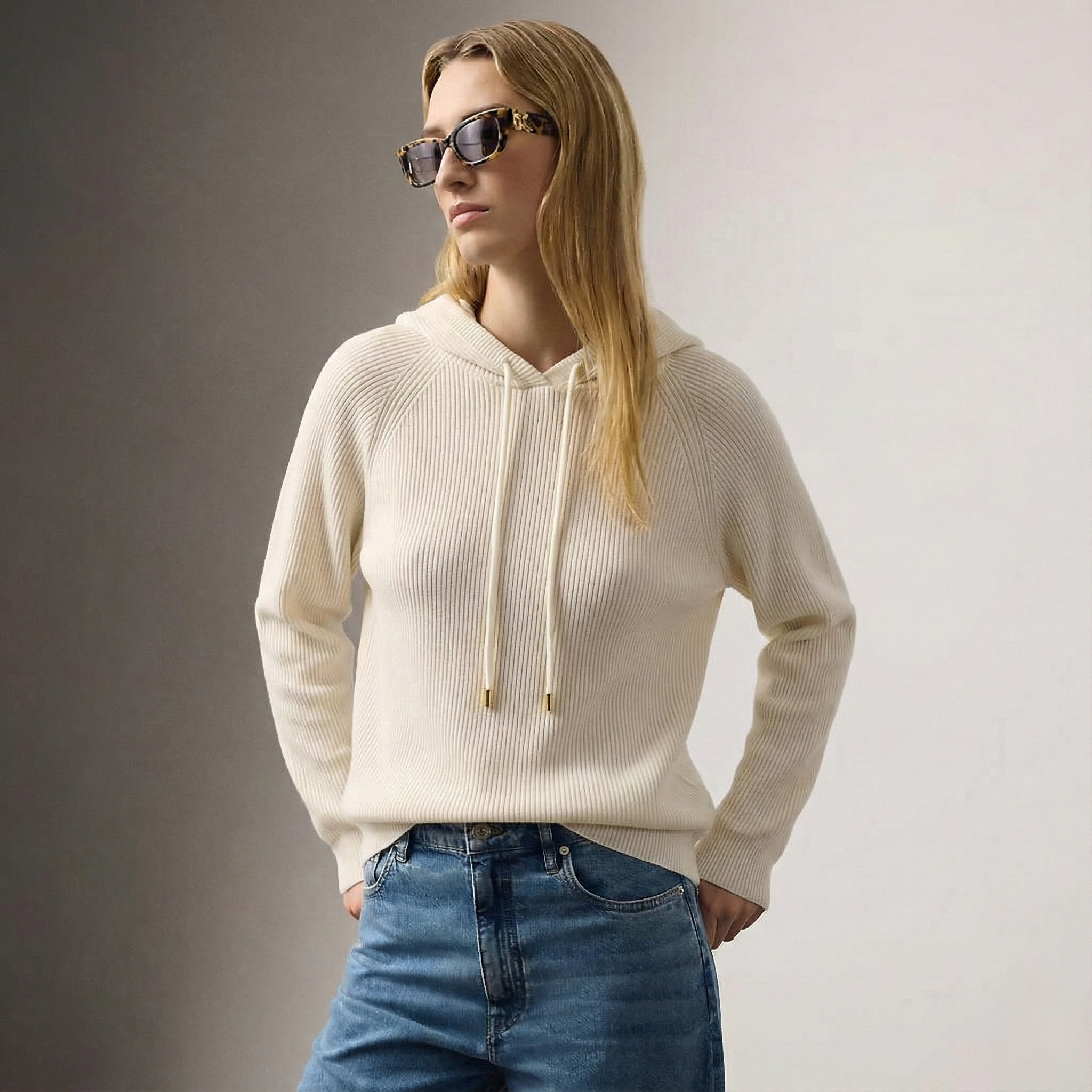 Classic Women's Hoodie Cashmere Blend Relaxed Fit Stylish Sweatshirt 0