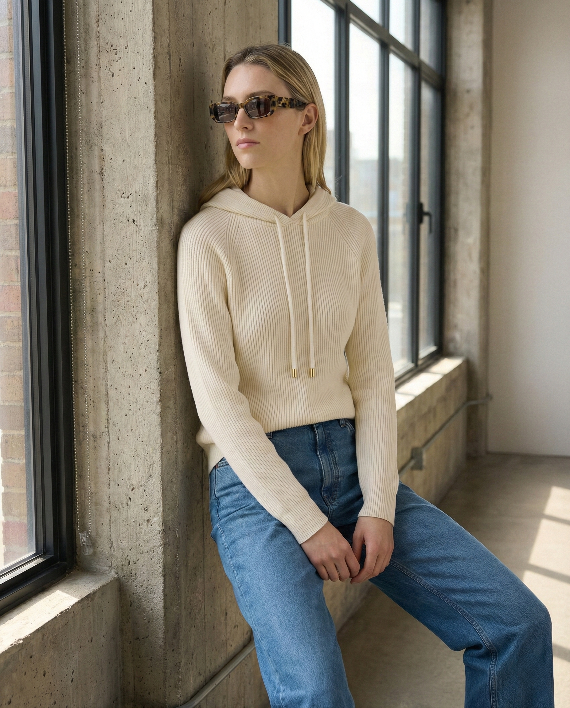 Classic Women's Hoodie Cashmere Blend Relaxed Fit Stylish Sweatshirt 3