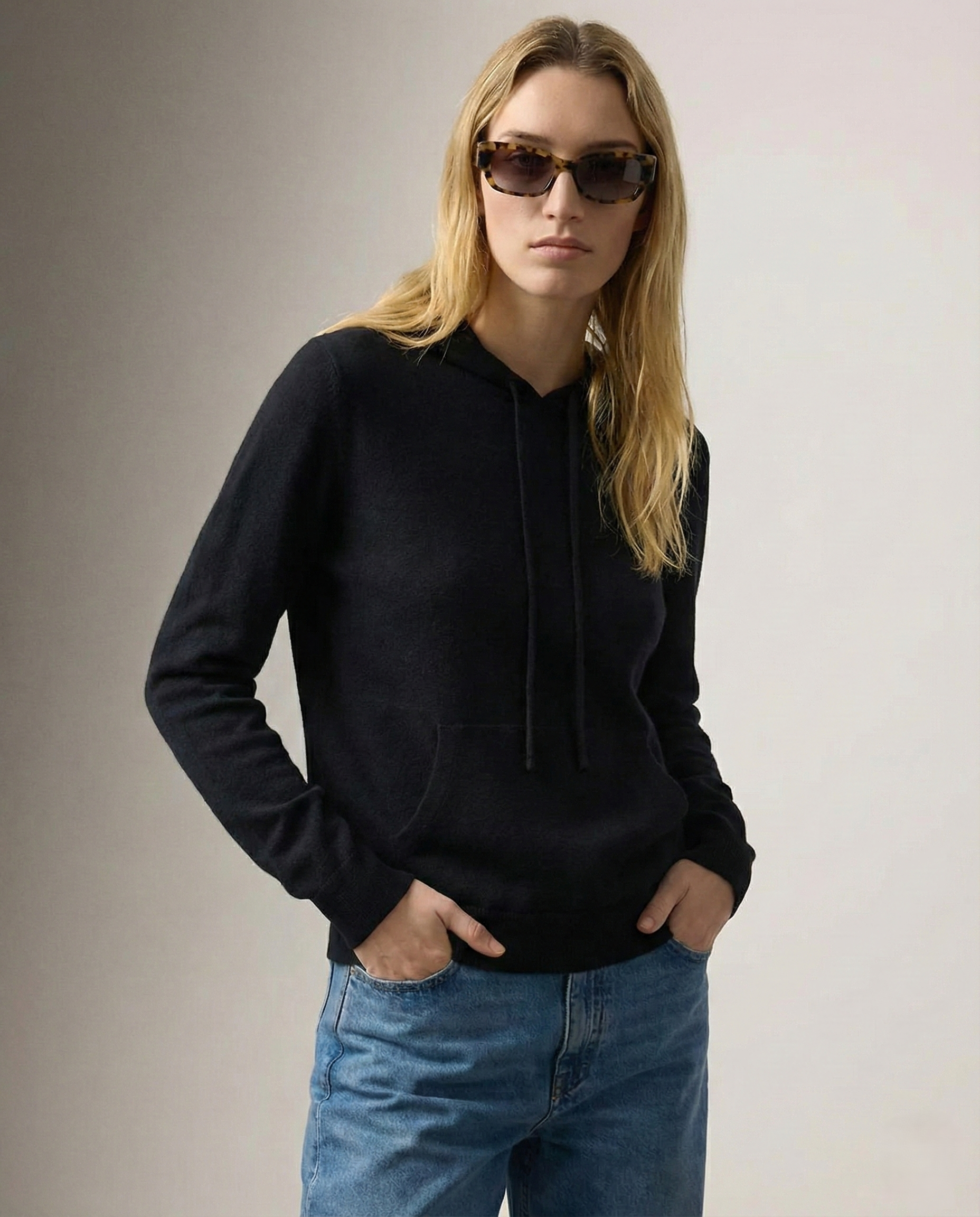 Classic Women's Hoodie Cashmere Blend Relaxed Fit Stylish Sweatshirt 9