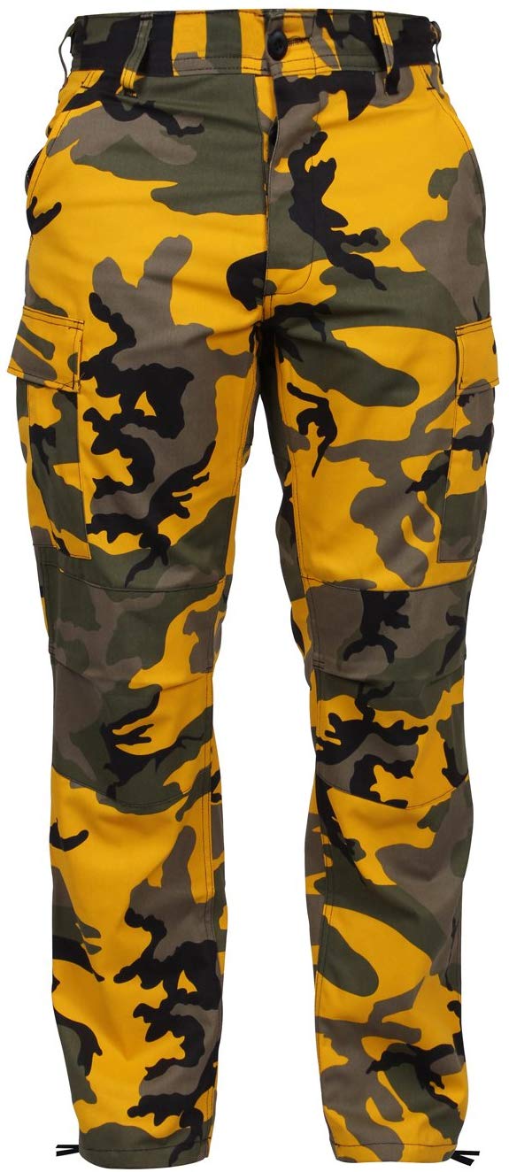 Color Camo Tactical BDU Pants Military Style Adjustable Fit Durable Comfort 14