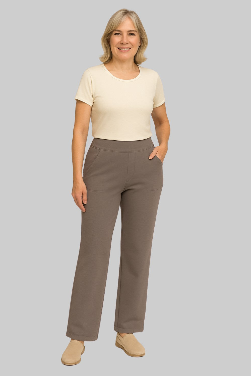 Comfortable Stretch Pants Women Versatile Everyday Trousers Casual Chic 1