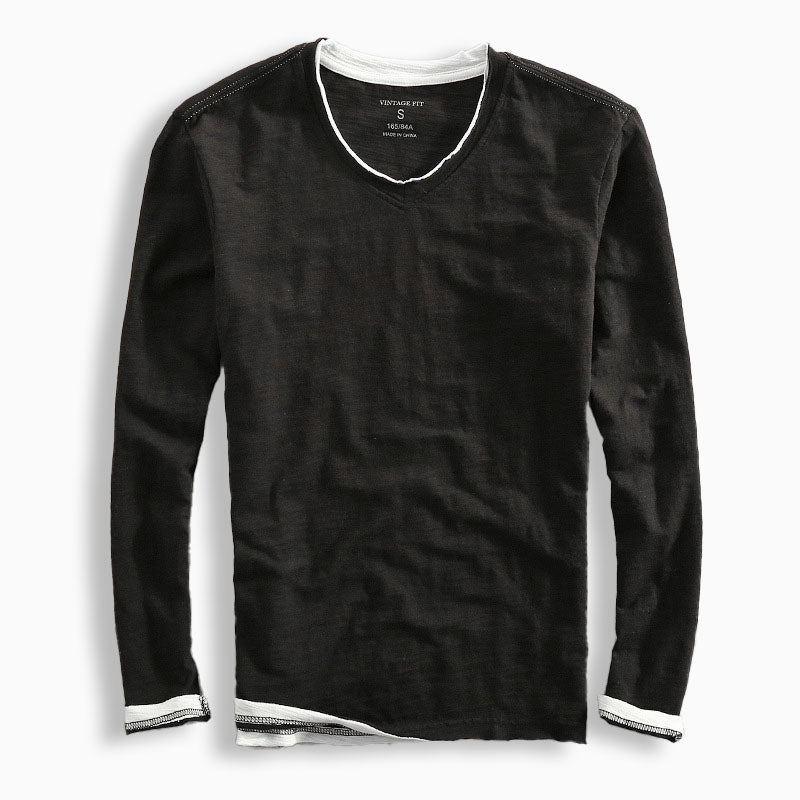 Cotton Long Sleeve Shirt Men's Japanese-Inspired Design Lightweight Casual 2