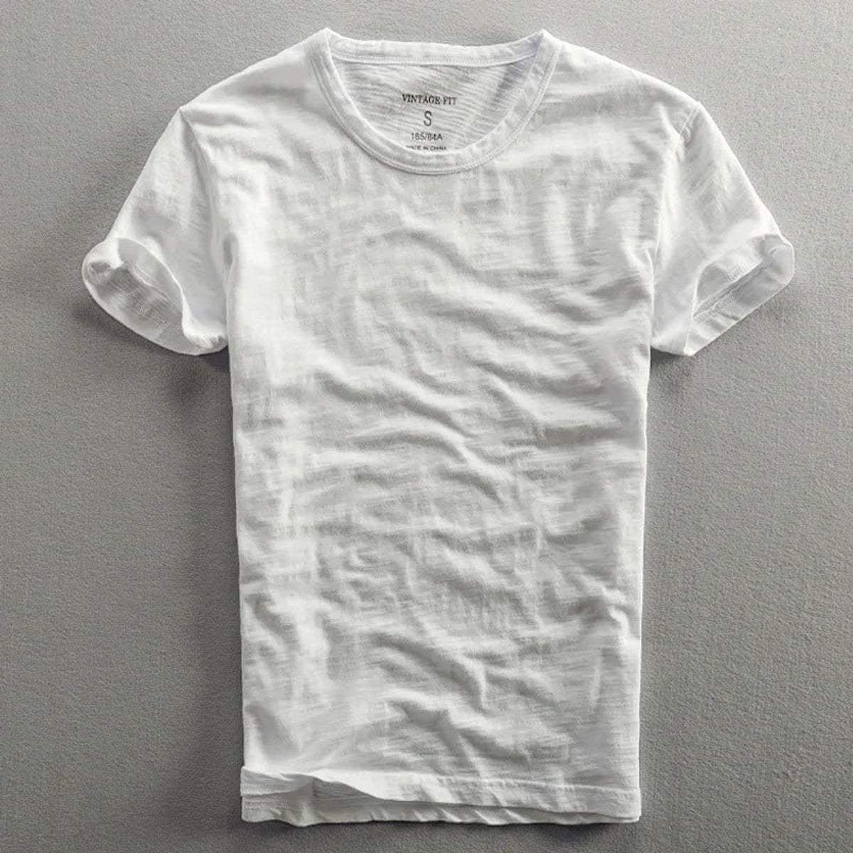 Cotton Vintage T-Shirt Men Japanese-Inspired Minimalist Design Casual 5