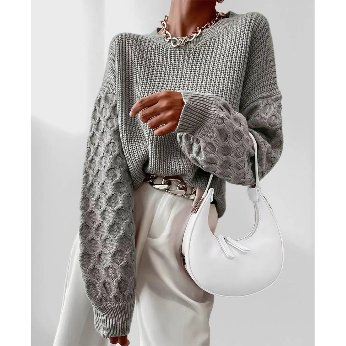 Cozy Knitted Sweater Women Autumn Warm Chic Casual Style 1