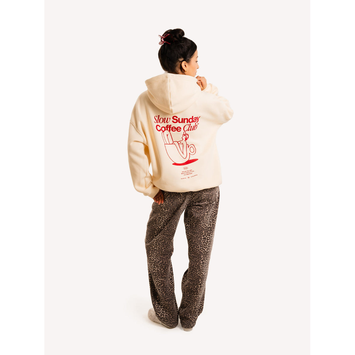 Cozy Oversized Hoodie for Women - Soft Cotton, Minimalist Streetwear, Black/Grey 4