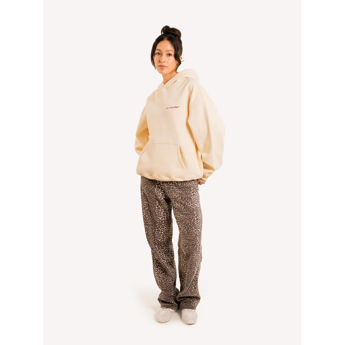 Cozy Oversized Hoodie for Women - Soft Cotton, Minimalist Streetwear, Black/Grey 5