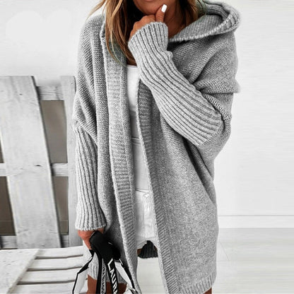 Cozy Oversized Women's Cardigan Hooded Knitwear for Autumn 1