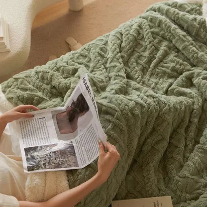 Cozy Winter Lambswool Blanket Warm Soft Plush Design for Ultimate Comfort 1
