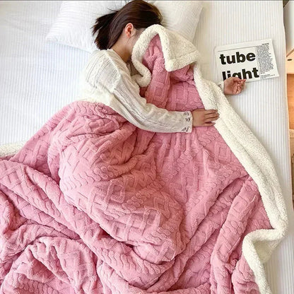 Cozy Winter Lambswool Blanket Warm Soft Plush Design for Ultimate Comfort 7