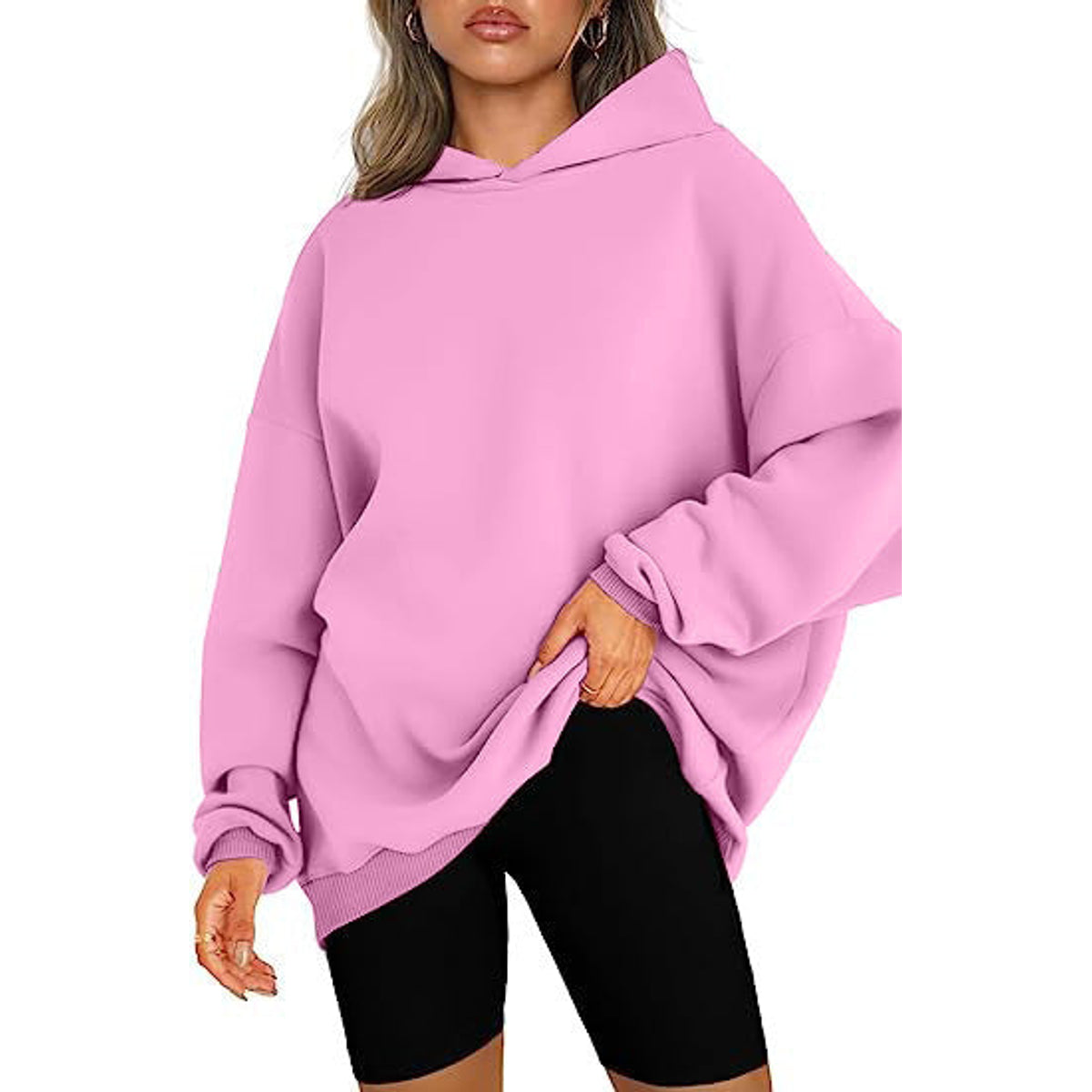 Cozy Women's Oversized Hoodie - Soft Heavyweight Cotton, Relaxed Fit, Minimalist Streetwear 0
