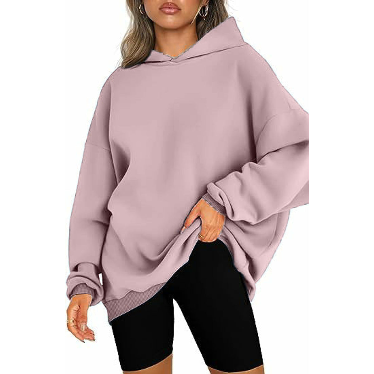 Cozy Women's Oversized Hoodie - Soft Heavyweight Cotton, Relaxed Fit, Minimalist Streetwear 12