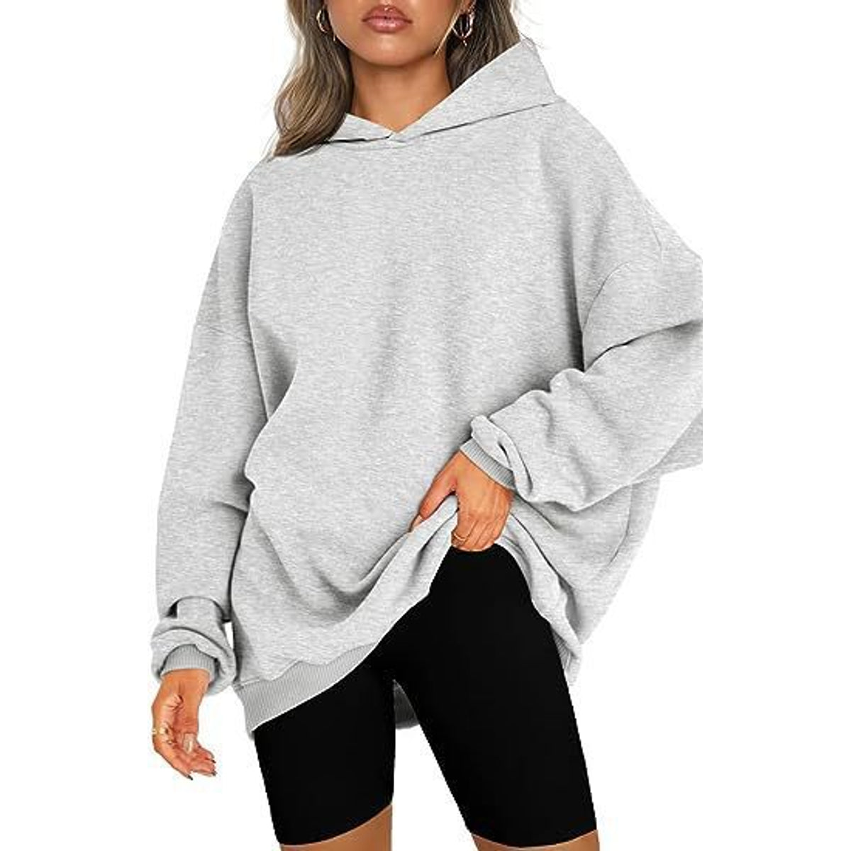 Cozy Women's Oversized Hoodie - Soft Heavyweight Cotton, Relaxed Fit, Minimalist Streetwear 3