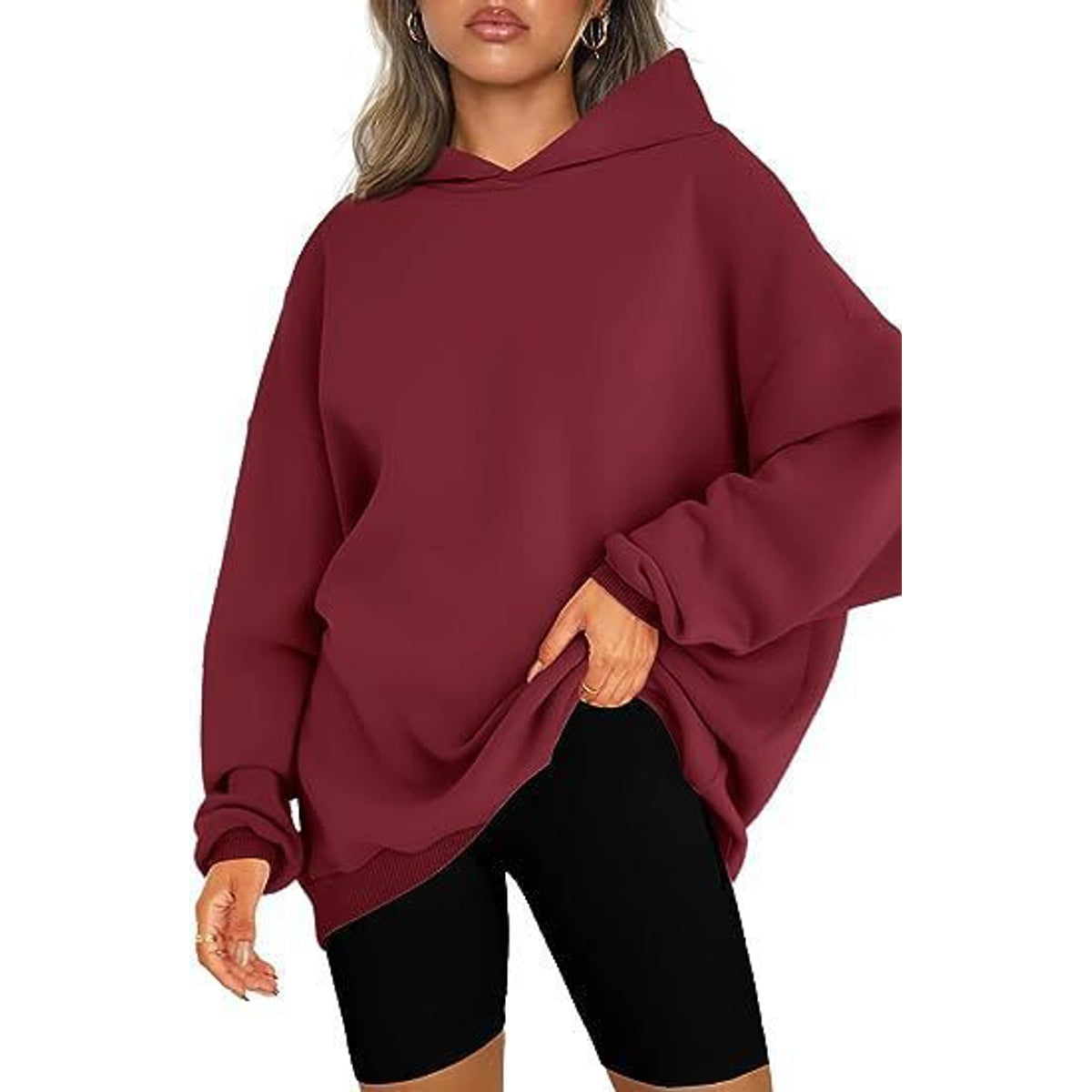 Cozy Women's Oversized Hoodie - Soft Heavyweight Cotton, Relaxed Fit, Minimalist Streetwear 9
