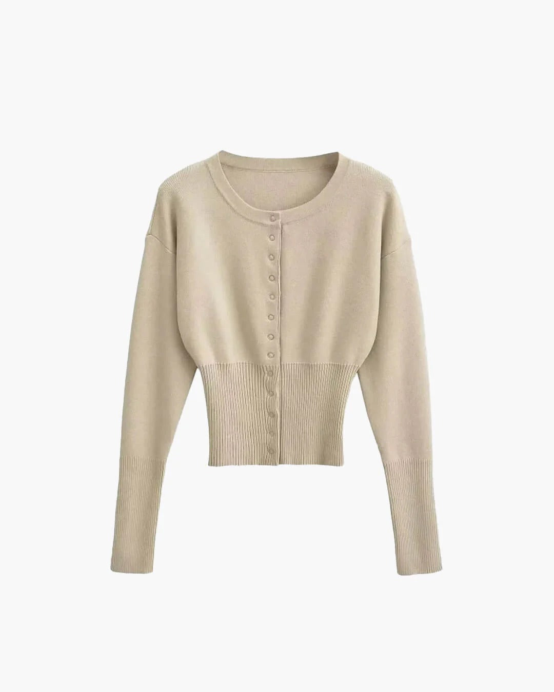 Cropped Ribbed Cardigan Women Chic Layering Piece 1